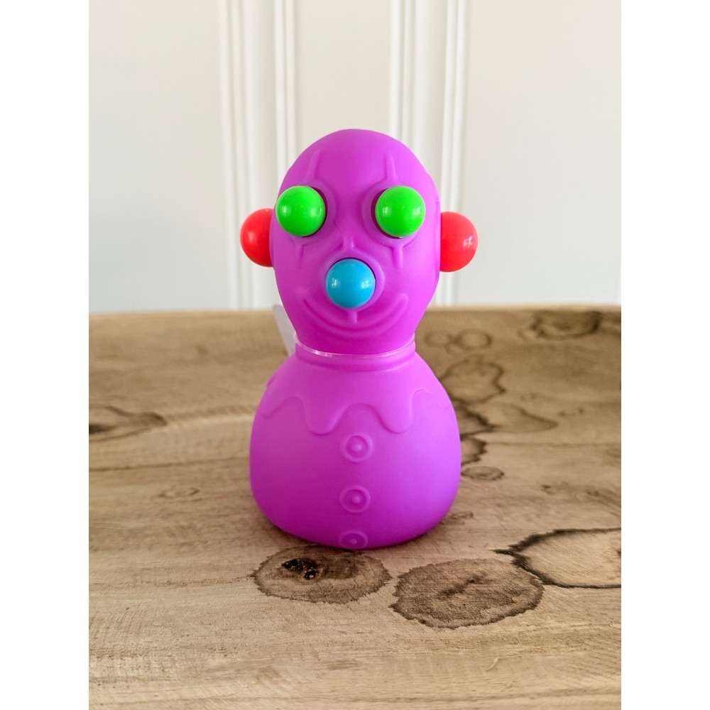 Panic Pete NeeDoh Purple Squeeze Fidget Toy Pop Out Eyes NEW Schylling